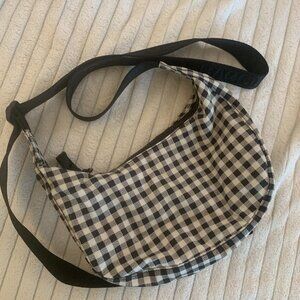 Baggu Small Crescent Bag in Gingham